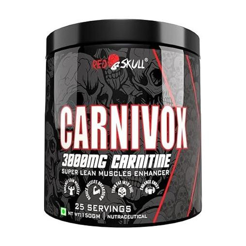 redskull nutrition CARNIVOX 3000MG L CARNITINE |Triple Strength Formula |Fast-Acting for Fat Loss Pre Workout(150 g, Orange Candy)