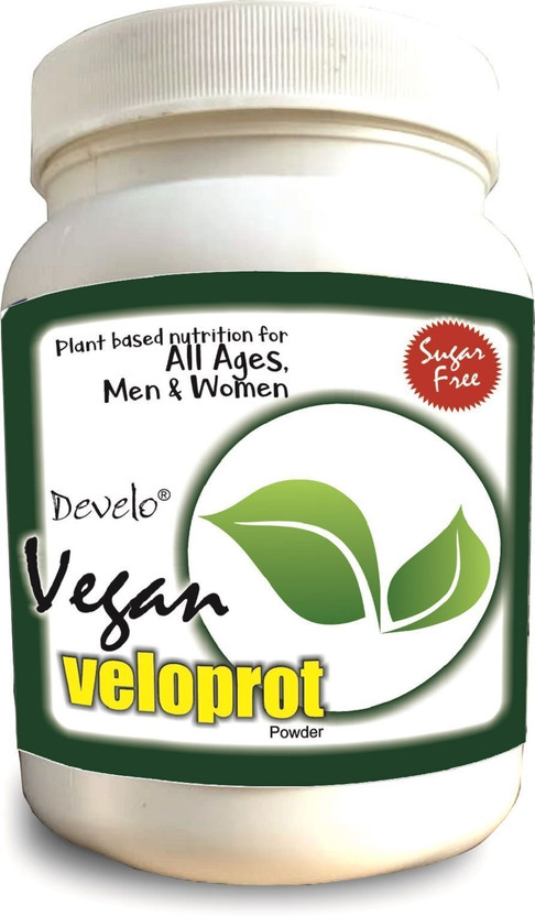DEVELO Plant Based Vegan Protein(Pea & Soy) Isolate with Pre & ProBiotics Plant-Based Protein(1 kg, UNFLAVOURED)