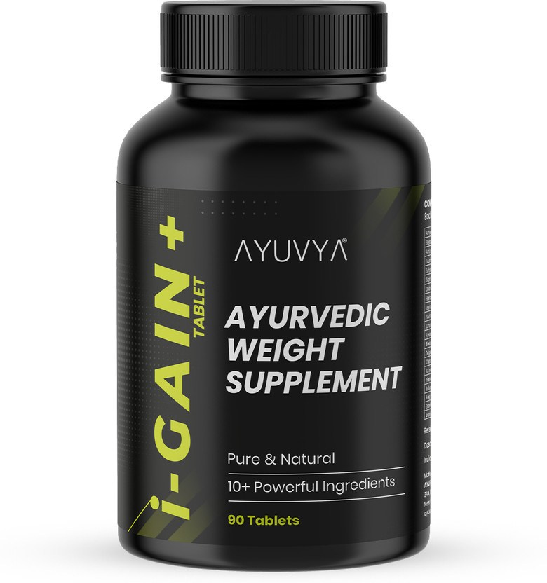 Ayuvya i-GAIN+, Clinically Proven Weight Gainer, Supports healthy appetite(90 Tablets)