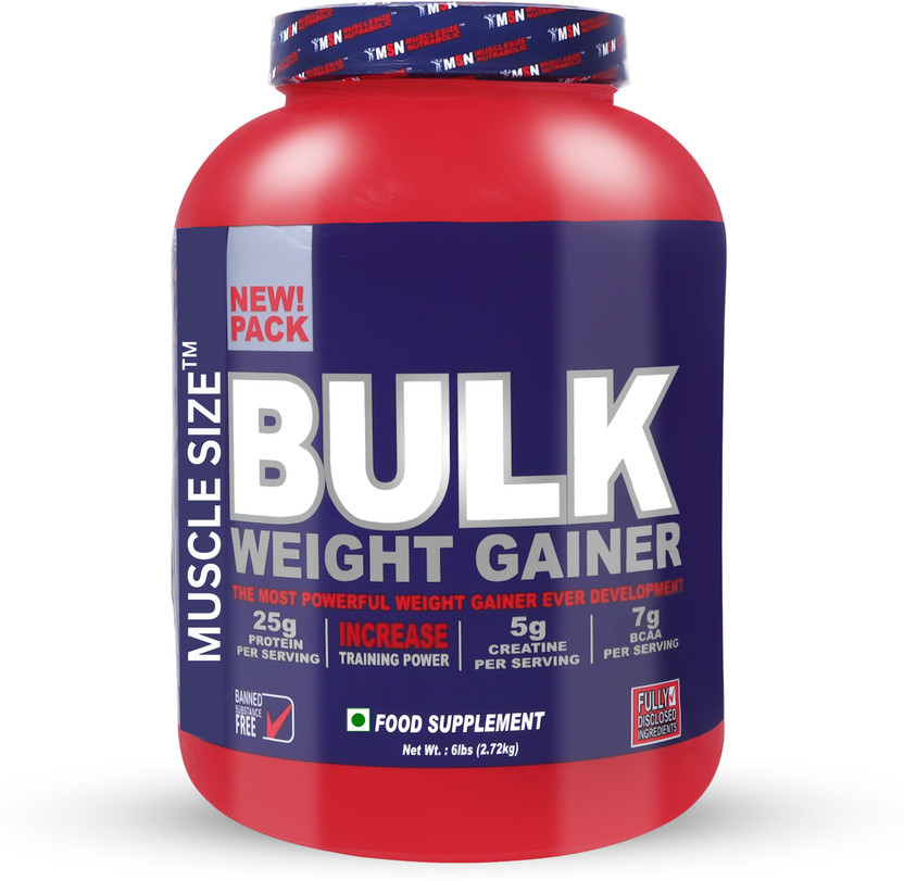MUSCLE SIZE Bulk Weight Gainer (6lbs) The Most Powerful Weight Gainer Weight Gainers/Mass Gainers(2.72 kg, RABRI KULFI)