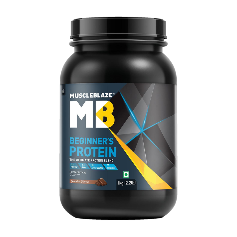 MUSCLEBLAZE Beginner's Whey Protein(1 kg, Chocolate)