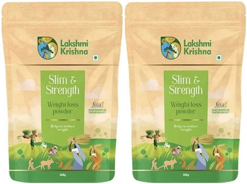 Lakshmi Lakshmi Krishna Slim & Strength Weight Loss Powder (pack of 2) Protein Blends(500 g, No flavor) - Flipkart Deal