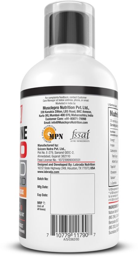 L-Carnitine 1500mg |30 Servings EAA (Essential Amino Acids) 4