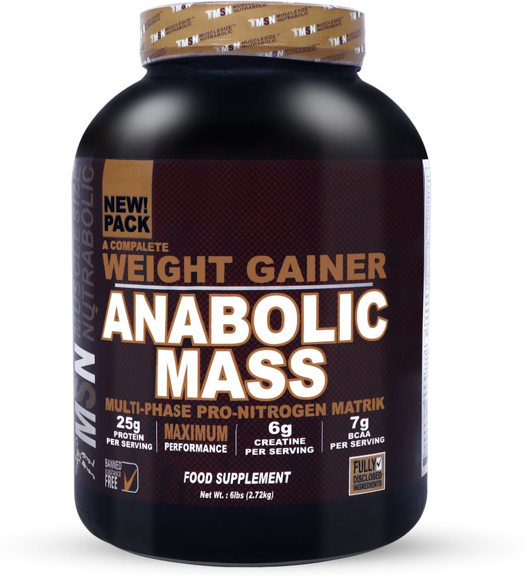 MUSCLE MUSCLE SIZE ANABOLIC MASS GAINER AND MUSCLE GAIN (6lbs) Weight Gainers/Mass Gainers(2720 g, Vanilla) - Flipkart Deal