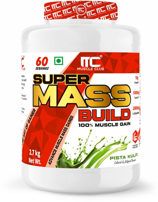 Super Mass Build Whey Protein Mass Gainer Pista Kulfi Flavor Weight Gainers/Mass Gainers