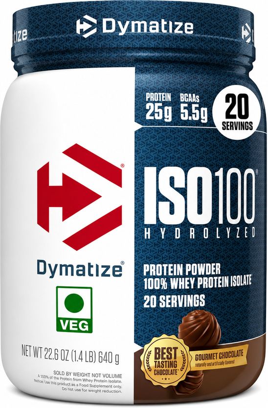 ISO100 Hydrolyzed Protein Powder, 100% Whey Isolate Protein, 25g of Protein, Whey Protein