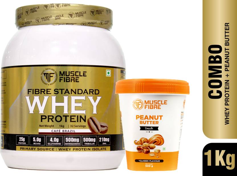 Muscle Fibre Fibre Standard 1Kg with Peanut Butter 500g Combo, 2 Piece