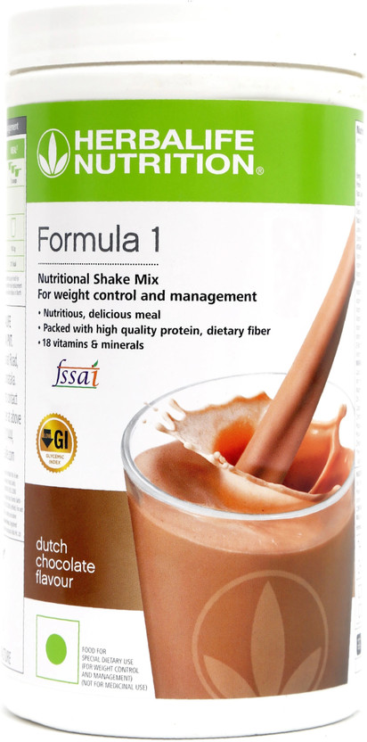 Herbalife Nutrition FORMULA-1 (DUTCH CHOCOLATE) 500GM Plant-Based Protein(500 g, DUTCH CHOCOLATE)