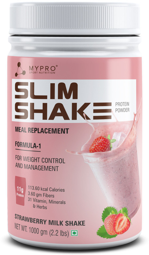 Mypro Sport Nutrition Slim Shake Protein Powder For Weight Control and Management Protein Shake(1 kg, Strawberry)