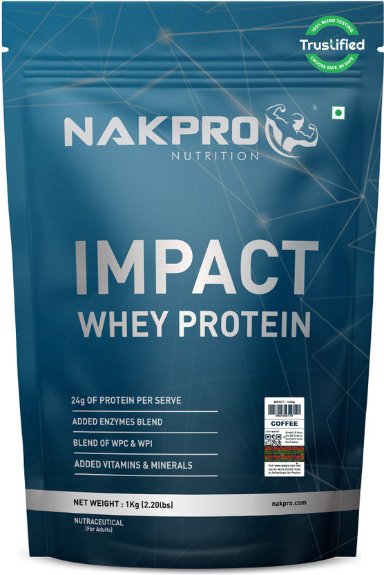 Nakpro Impact Isolate Whey Protein(1 kg, Coffee)