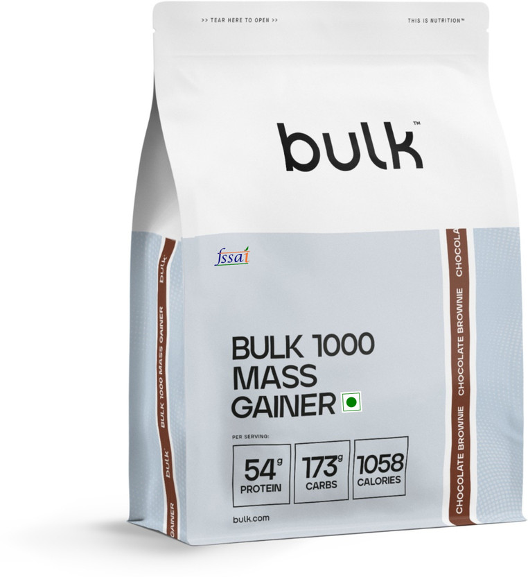 Bulk Weight Gainer/Mass Gainer- High Calorie Supplement for Muscle Growth & Strength Weight Gainers/Mass Gainers(2500 g, Chocolate)