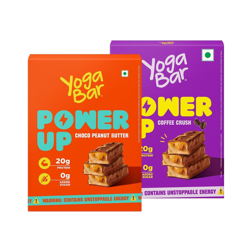 Yogabar Protein Bars(700 g, 5 x Choco Peanut Butter, 5 x Coffee Crush)