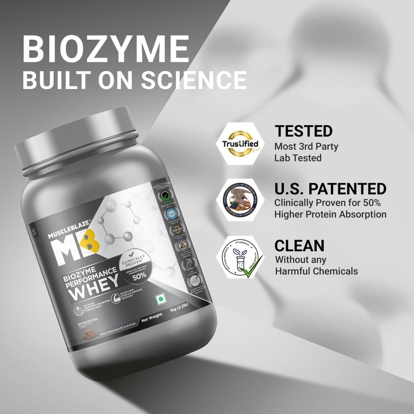 Biozyme Performance Whey Protein Powder, 25g Protein Per Scoop Whey Protein 2