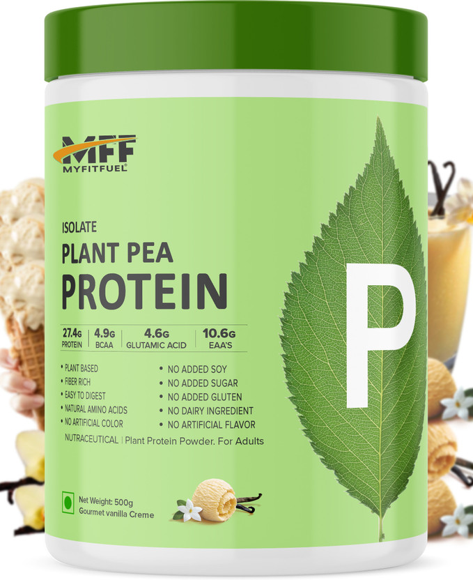MyFitFuel Plant Pea Protein Isolate, 500gm, Gourmet Vanilla Creme Plant-Based Protein(500 g, Vanilla Creme)
