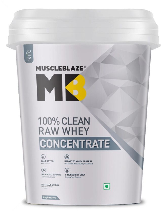 100% Clean Raw Concentrate | 24g Protein per Scoop | Easy to Digest Whey Protein