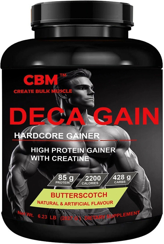 CBM DECA GAIN Fueling Your Fitness Journey Weight Gainers/Mass Gainers(3 kg, BUTTERSCOTCH)