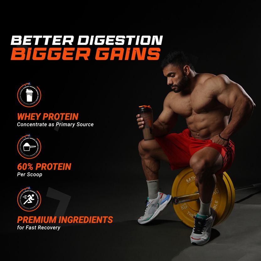 24g Protein,4.90g BCAA & 3.75g Glutamic Acid Whey Protein 3
