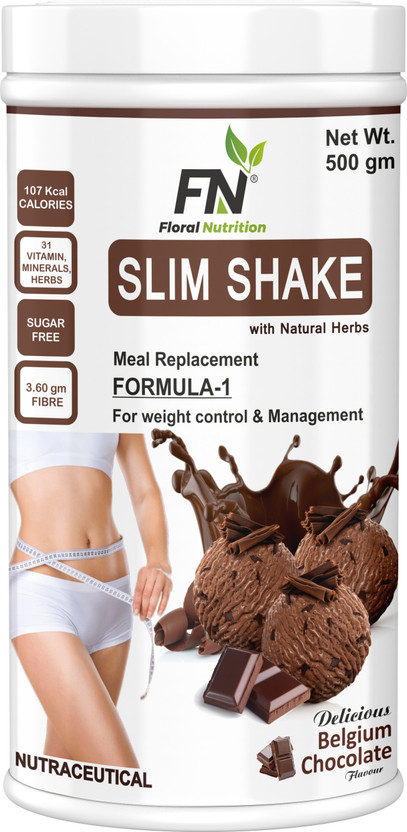 Floral Nutrition Slim Shake Formula 1 with Natural Herbs for weight control & Management Protein Shake(500 g, Chocolate)