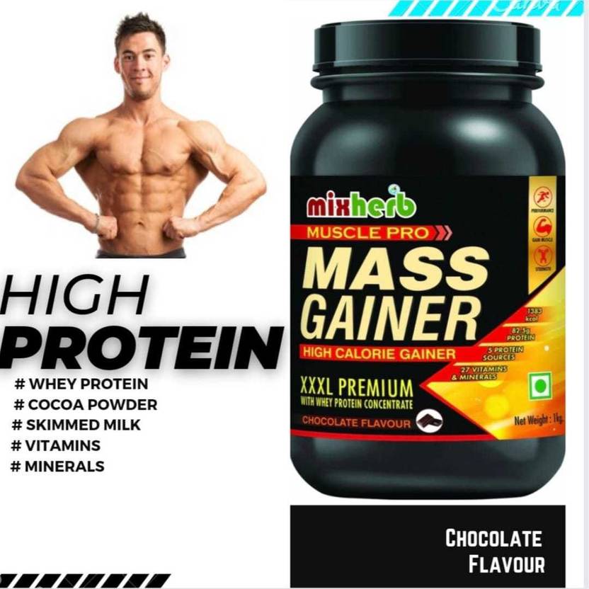 Mixherb MASS GAINER 1 KG Whey Protein Price in India Buy Mixherb MASS GAINER 1 KG Whey Protein