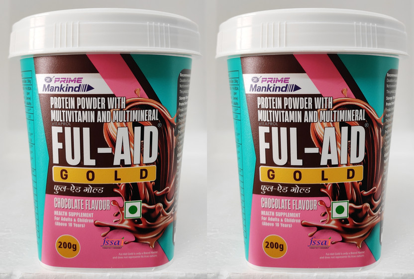 VITAPROL Ful-Aid Gold Protein Powder Energy Nutrition Weight Muscle Growth Health Protein Blends(400 g, Chocolate)