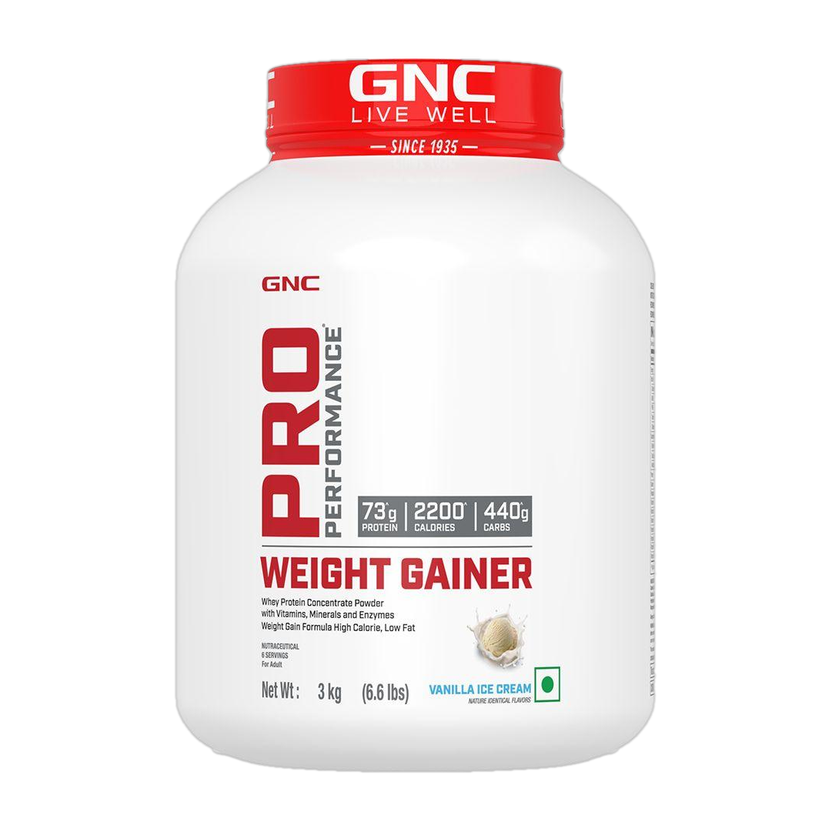 GNC Pro Performance Weight Gainers/Mass Gainers(3 kg, Vanilla Ice Cream)