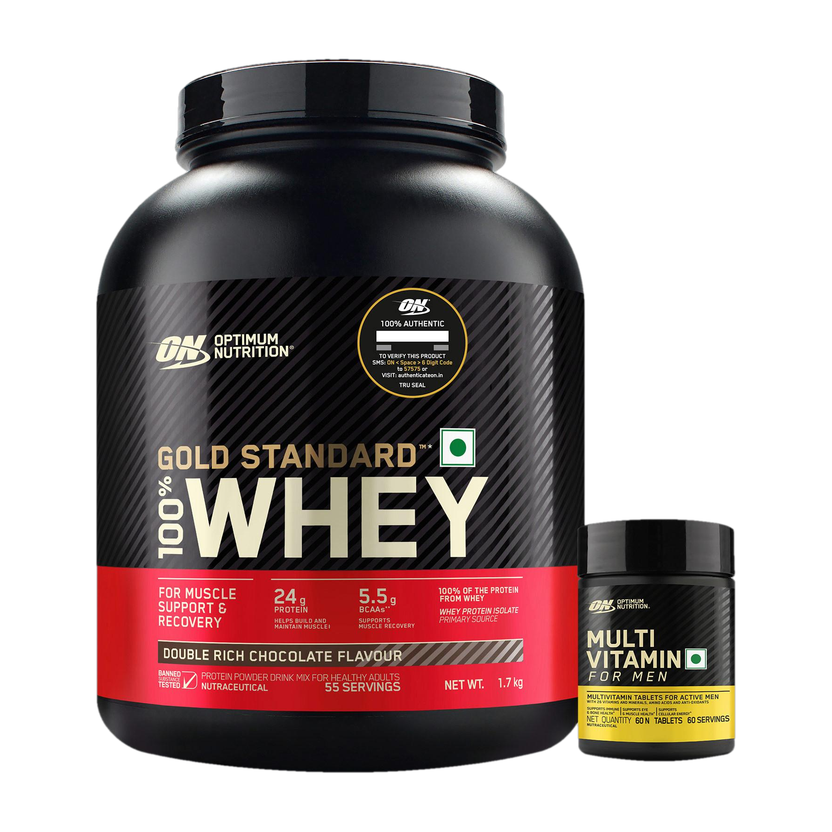 Optimum Nutrition (ON) Gold standard 100% Whey Protein(1.76 kg, Double Rich Chocolate)