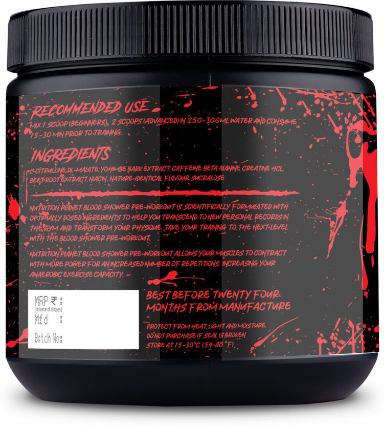Blood Shower Preworkout, 50 Servings Pre Workout 4