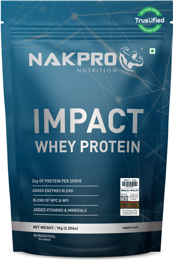 Nakpro Impact Isolate Whey Protein(1 kg, Malai Kulfi)