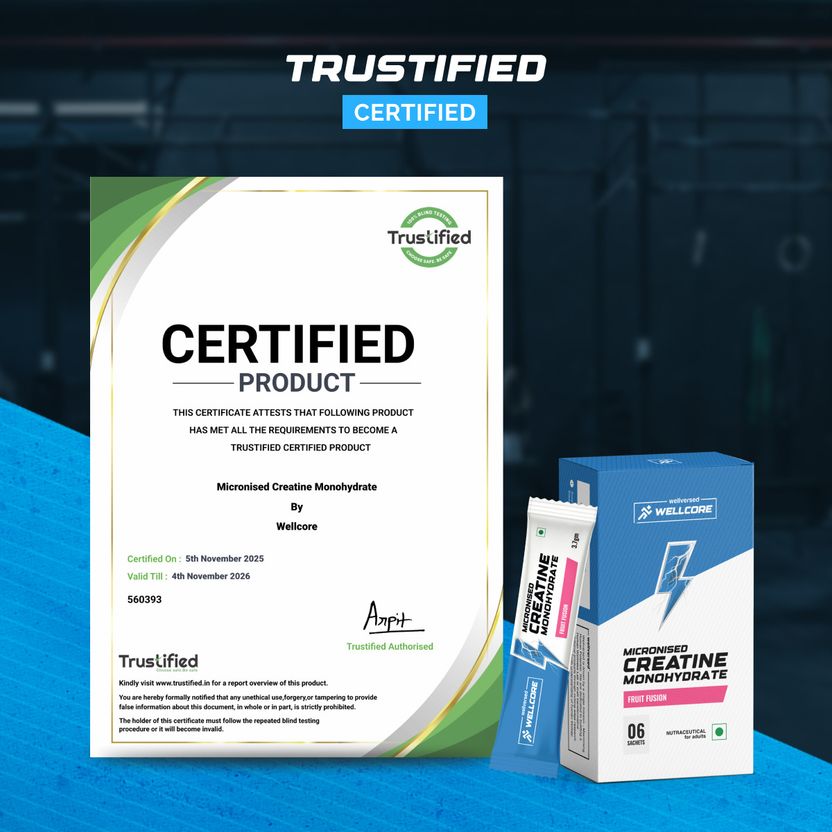 Micronised Creatine Monohydrate(6 Sachets) | Lab Tested | Enhanced Absorption Creatine 3