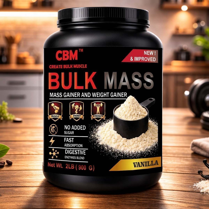 CBM BULK MASS GAINER FOR MUSCLE AND WEIGHT GAIN Weight Gainers/Mass Gainers(1 kg, VANILLA)