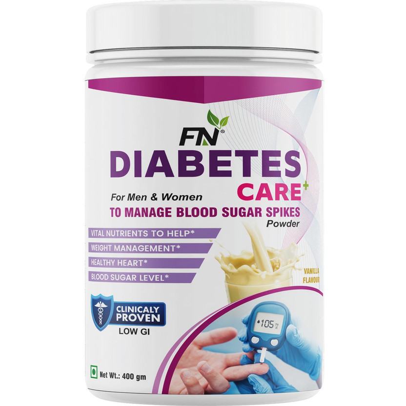 Floral Nutrition Diabetes Care Plus Protein Nutritional Health Drink to Control Blood Sugar level Protein Blends(400 g, Vanilla)