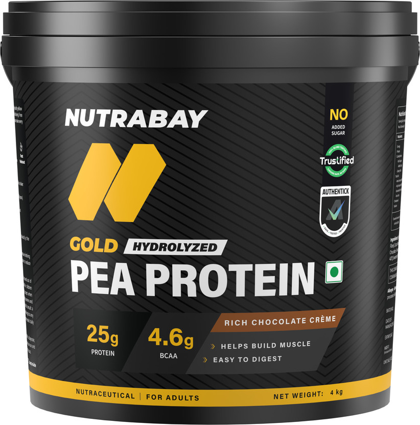 Nutrabay Gold Pea Protein Plant-Based Protein(4 kg, Rich Chocolate Creme)