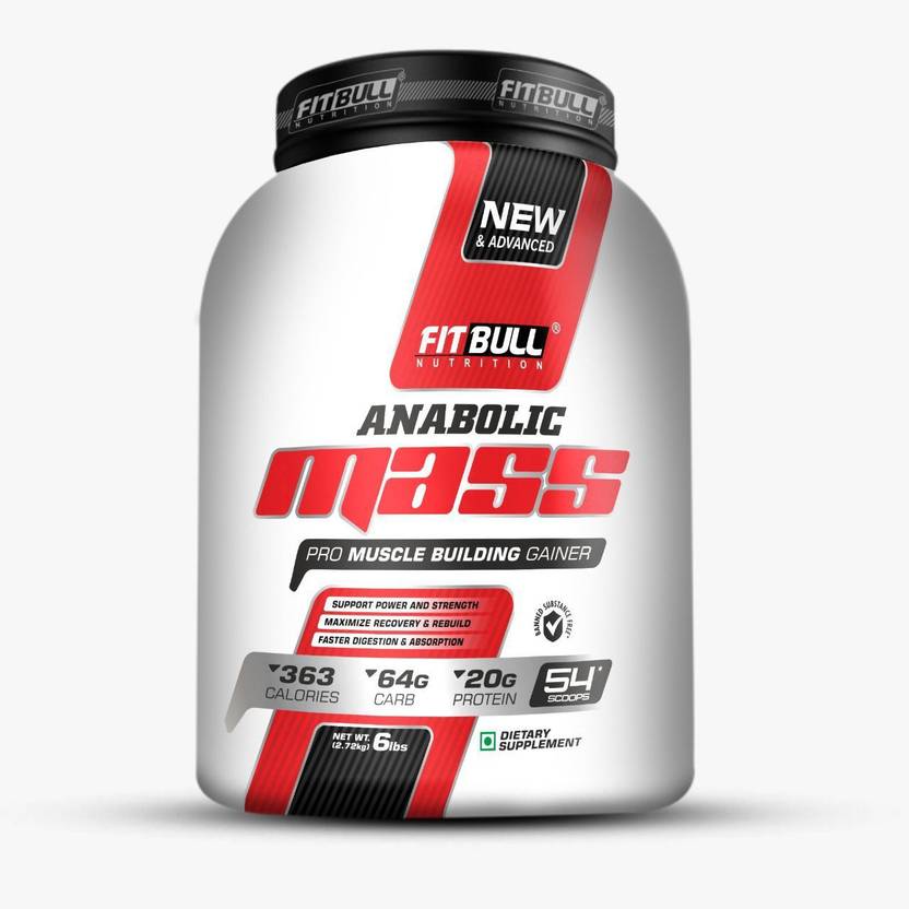 Fitbull Nutrition ANABOLIC MASS GAINER (2.72kg) Weight Gainers/Mass