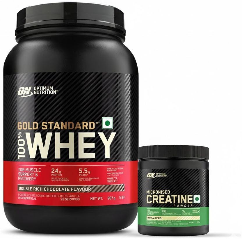 Gold Standard 100% Whey Protein Powder - 2 lbs, with Micronised Creatine Whey Protein