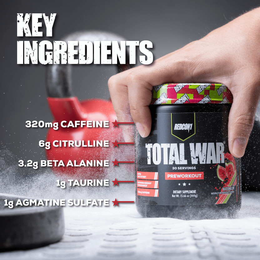 Redcon1 TOTAL WAR Pre Workout(441 g, WATERMELON)