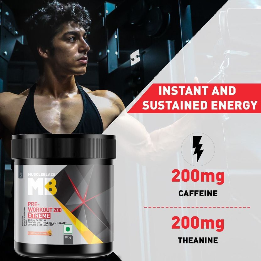 200 Xtreme, 200mg Caffeine, 2000mg Beta Alanine, 3000mg Citrulline Pre Workout 3