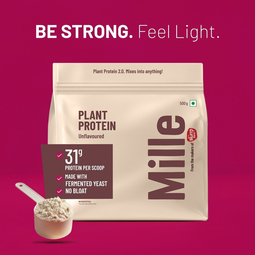 Mille Unflavoured Plant-Based Protein(500 g, Unflavoured)