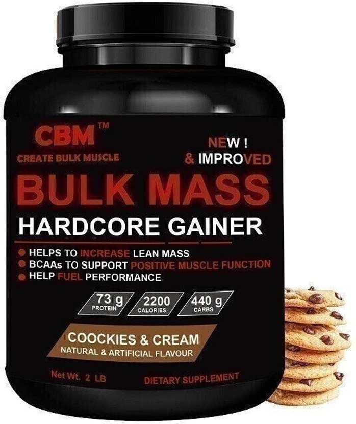 CBM Bulk Mass Hard Core Gainer Coockies & Cream Whey Protein(950 g, Cookies & Cream Flavor)