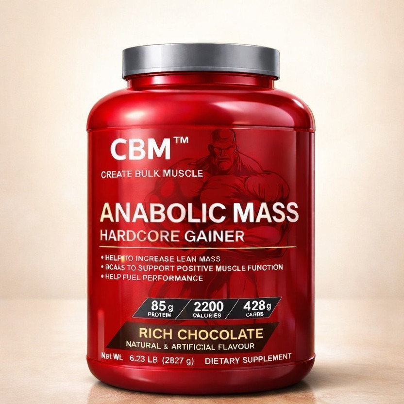 cbm create bulk muscle CBM Anabolic Mass Gainer 3 KG Weight Gainers/Mass Gainers(3 kg, RICH CHOCOLATE)