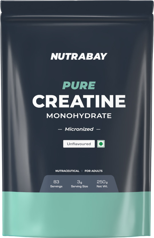 Nutrabay Pure Series Micronised Creatine Monohydrate 83 servings |Crossfit Supplement Creatine(250 g, Unflavoured)