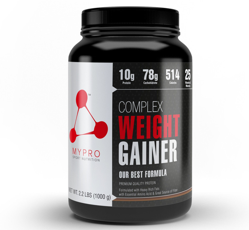 Mypro Sport Nutrition Complex Weight Gainer Advanced High Protein Supplement Powder for Gym Workout Weight Gainers/Mass Gainers(1 kg, Strawberry)