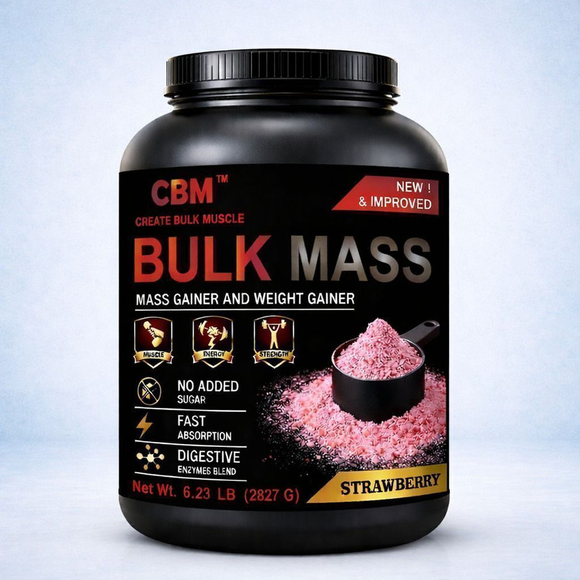 CBM BULK Weight Gainers/Mass Gainers(3 kg, STRAWBERRY)