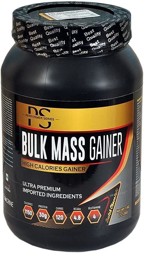 PERFORMER SERIES Bulk Mass Gainer for Bulk gain 1kg (Dutch chocolate) Weight Gainers/Mass Gainers(1 kg, Strawberry)