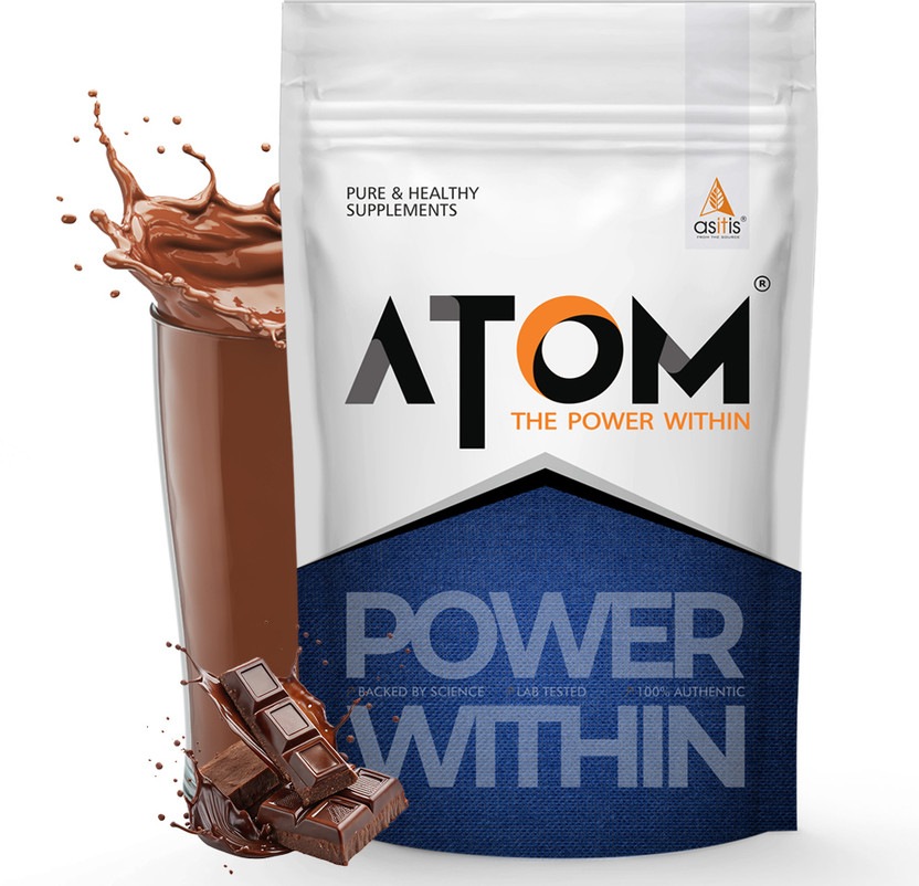 AS-IT-IS Nutrition ATOM PWR XL DigeZyme Muscle Gains Rapid Recovery Whey Protein(1 kg, Double Rich Chocolate)
