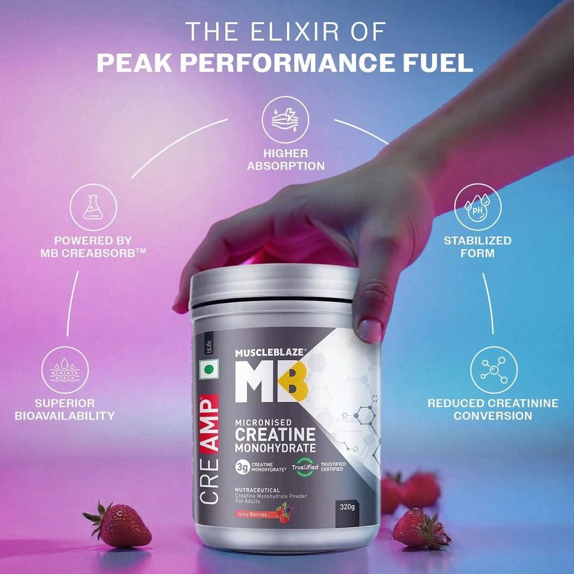 Micronised Creatine Monohydrate CreAMP Powder, Trustified Certified Creatine 2