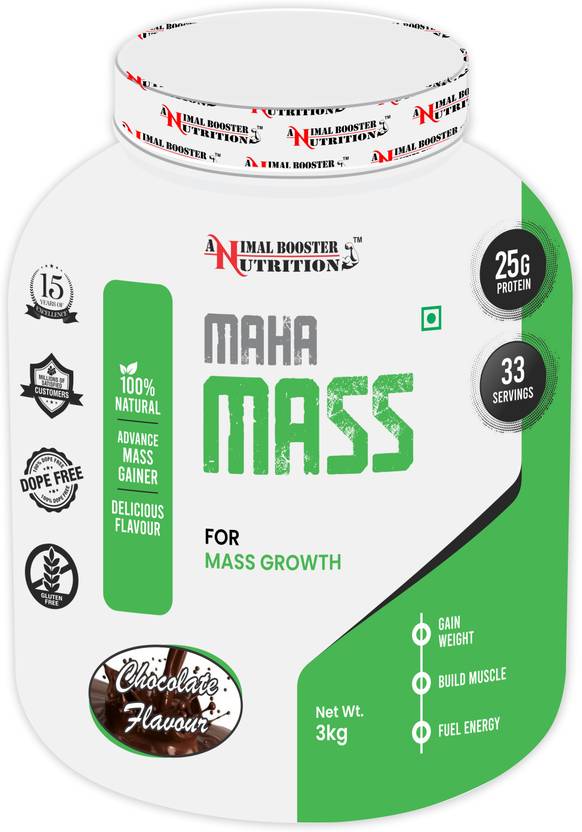 Animal Booster Nutrition Maha Mass Gainer 3kg Weight Gainers/Mass