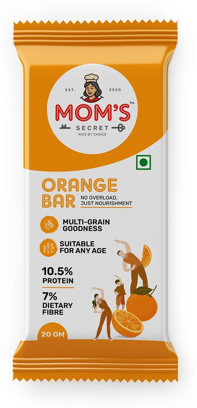 mom's secret Multigrain Cereal Bars (15 Bars)-Healthy Breakfast & Energy Snack Protein Cereal(20 g, Orange)