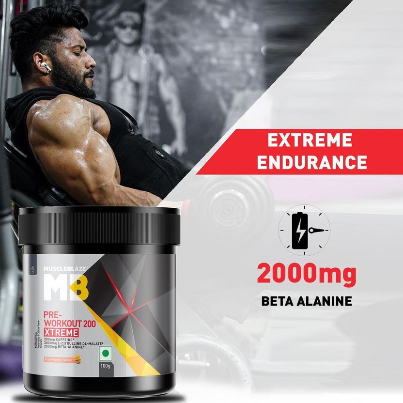 200 Xtreme, 200mg Caffeine, 2000mg Beta Alanine, 3000mg Citrulline Pre Workout 2