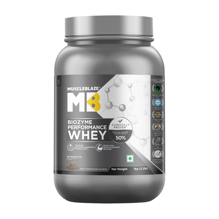 Biozyme Performance Whey Protein Powder, 25g Protein Per Scoop Whey Protein