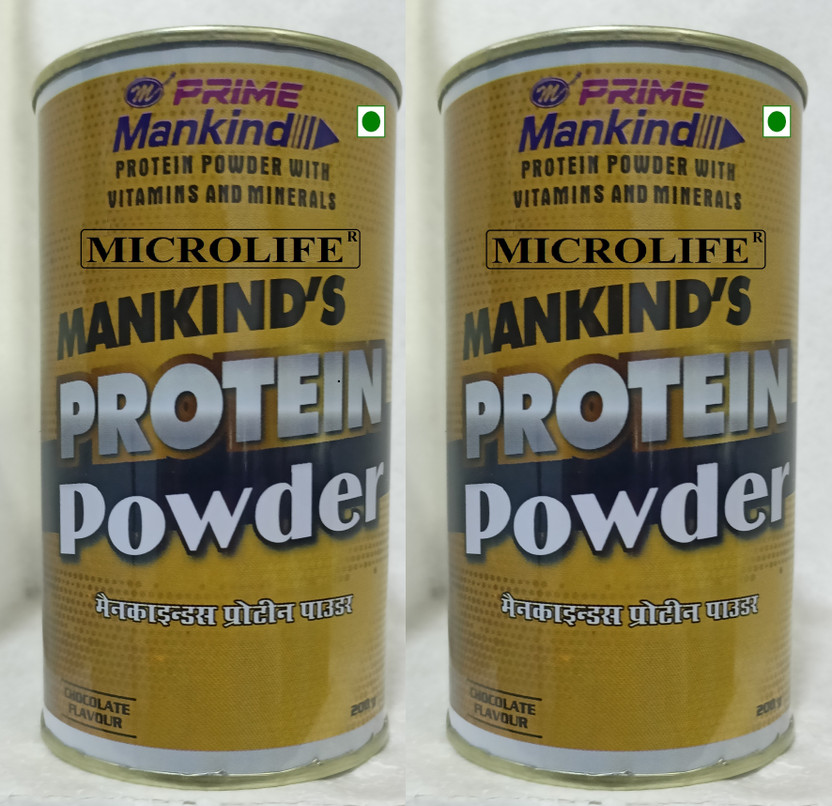 Microlife MANKIND PROTEIN POWDER FOR STAMINA,MUSCLE,MASS,GOOD HEALTH,BRAIN,BONES,JOINTS Protein Blends(400 g, CHOCOLATE)